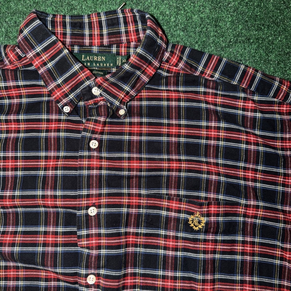 Vintage 90'sLauren Ralph Lauren Plaid Button Down Men's Large 056